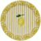 Citrus Kitchen 7" Lemon Stripes Paper Snack Plates, 10ct. by Celebrate It™
